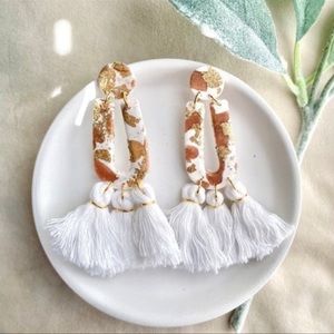 Handmade clay earrings